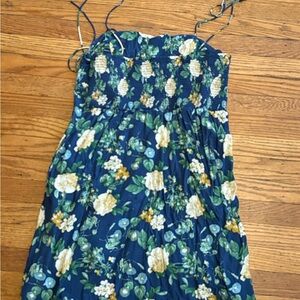 Old Navy Floral Dress with Green and Cream Accents